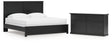 Maribel 3-Piece King Panel Bed with Dresser (King Panel Rails, King Panel Headboard/Footboard, Dresser)