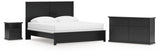 Maribel 4-Piece King Panel Bed with Dresser and Nightstand (King Panel Rails, King Panel Headboard/Footboard, Dresser, Nightstand)