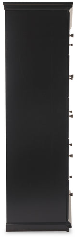 Maribel 6-Piece King Panel Bed with Mirrored Dresser, Chest and Nightstand (King Panel Rails, King Panel Headboard/Footboard, Dresser, Bedroom Mirror, Chest of Drawers, Nightstand)