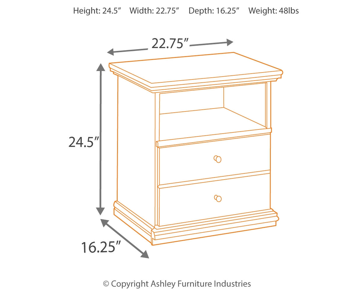 Maribel Twin Panel Bed and Nightstand