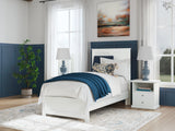 Bostwick Shoals 5-Piece Twin Panel Bed with Mirrored Dresser and Nightstand (Twin Panel Headboard/Footboard, Twin Panel Rails, Dresser, Bedroom Mirror, Nightstand)