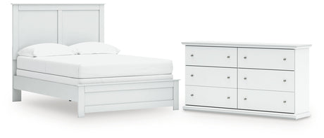 Bostwick Shoals 3-Piece Full Panel Bed with Dresser (Full Panel Rails, Full Panel Headboard/Footboard, Dresser)
