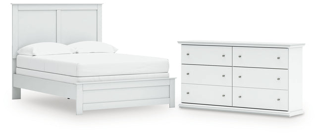 Bostwick Shoals 3-Piece Full Panel Bed with Dresser (Full Panel Rails, Full Panel Headboard/Footboard, Dresser)
