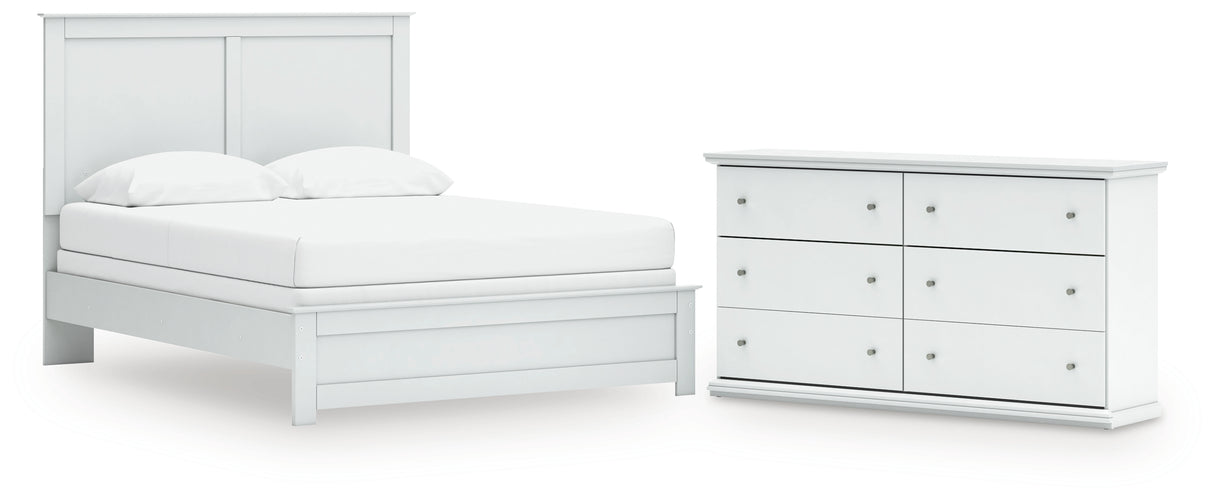 Bostwick Shoals 3-Piece Queen Panel Bed with Dresser (Queen Panel Rails, Queen Panel Headboard/Footboard, Dresser)