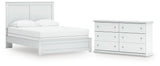 Bostwick Shoals 3-Piece Queen Panel Bed with Dresser (Queen Panel Rails, Queen Panel Headboard/Footboard, Dresser)