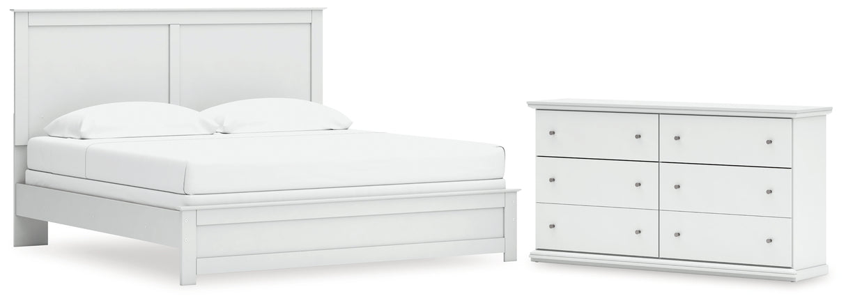 Bostwick Shoals 3-Piece King Panel Bed with Dresser (King Panel Rails, King Panel Headboard/Footboard, Dresser)