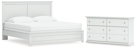 Bostwick Shoals 3-Piece King Panel Bed with Dresser (King Panel Rails, King Panel Headboard/Footboard, Dresser)