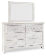 Paxberry Queen Panel Bed, Dresser, Mirror and Nightstand (Bed Size: Queen)