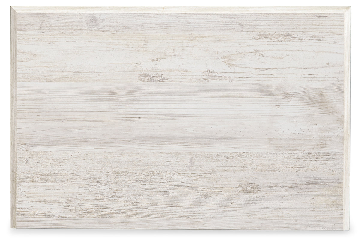 Paxberry 6-Piece Queen Panel Bed with Mirrored Dresser, Chest and Nightstand (Queen Panel Footboard with Rails, Queen Panel Headboard, Dresser, Bedroom Mirror, Dressing Chest, Nightstand)