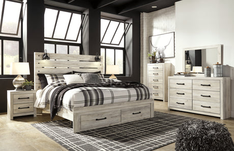 Cambeck King Panel Storage Bed, Dresser, Mirror, Chest and 2 Nightstands (Bed Size: King)