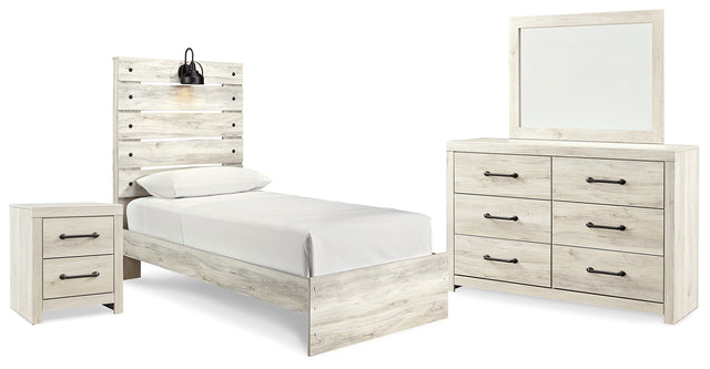 Cambeck Twin Panel Bed, Dresser, Mirror and Nightstand (Bed Size: Twin)