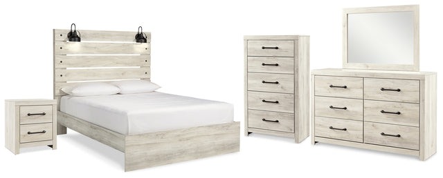 Cambeck Queen Panel Bed, Dresser, Mirror, Chest and Nightstand