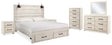 Cambeck King Panel Storage Bed, Dresser, Mirror, Chest and 2 Nightstands (Bed Size: King)