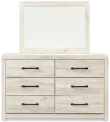 Cambeck 3-Piece Twin Panel Headboard with Mirrored Dresser (Twin Panel Headboard, Dresser, Bedroom Mirror)