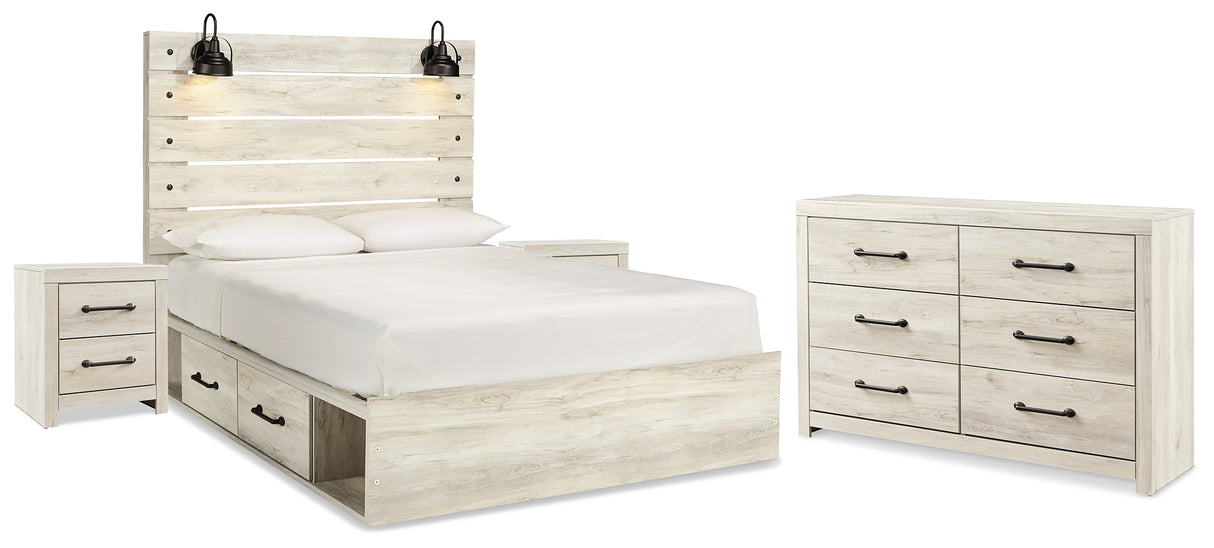 Cambeck Queen Panel Bed with Storage, Dresser and 2 Nightstands (Bed Size: Queen)