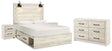 Cambeck Queen Panel Bed with Storage, Dresser and 2 Nightstands (Bed Size: Queen)