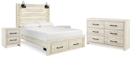 Cambeck Panel Storage Bed, Dresser and 2 Nightstands (Bed Size: Queen)