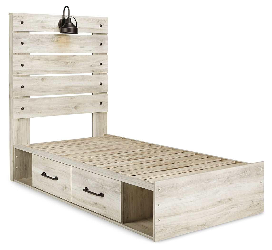 Cambeck Twin Panel Bed with 2 Storage Drawers