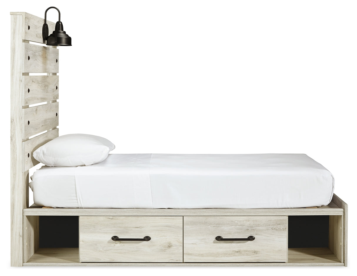 Cambeck Twin Panel Bed with 2 Storage Drawers