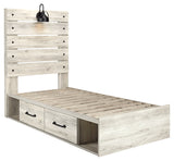 Cambeck Panel Bed with Storage, Dresser, Mirror, Chest and 2 Nightstands (Bed Size: Twin)