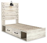 Cambeck Panel Bed with Storage, Dresser, Mirror, Chest and 2 Nightstands (Bed Size: Twin)