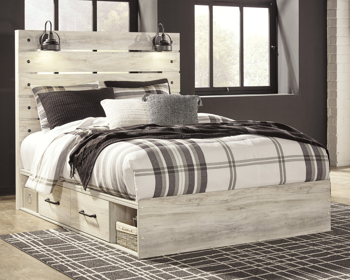 Cambeck Queen Panel Bed with Storage, Chest and Nightstand (Bed Size: Queen)