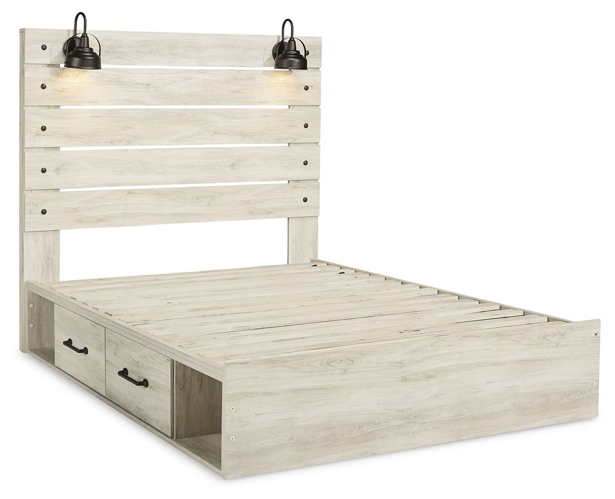 Cambeck Queen Panel Bed with Storage, Dresser and Mirror (Bed Size: Queen)