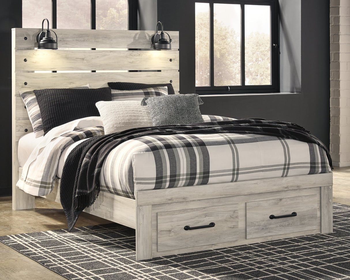 Cambeck Panel Storage Bed, Dresser, Mirror and Nightstand (Bed Size: Queen)