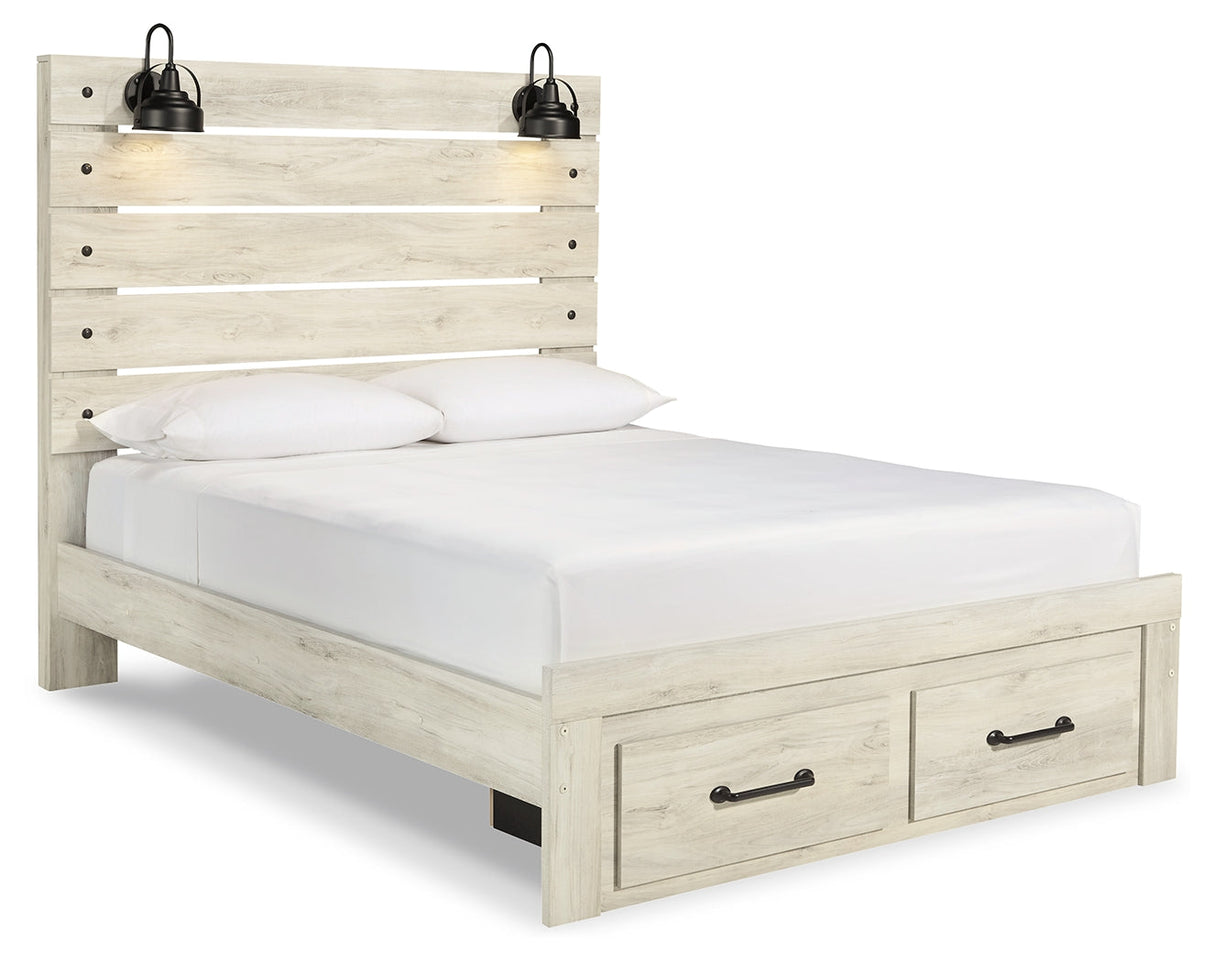Cambeck Panel Storage Bed, Dresser, Mirror and Nightstand (Bed Size: Queen)