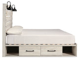 Cambeck King Panel Bed with Storage, Chest and 2 Nightstands