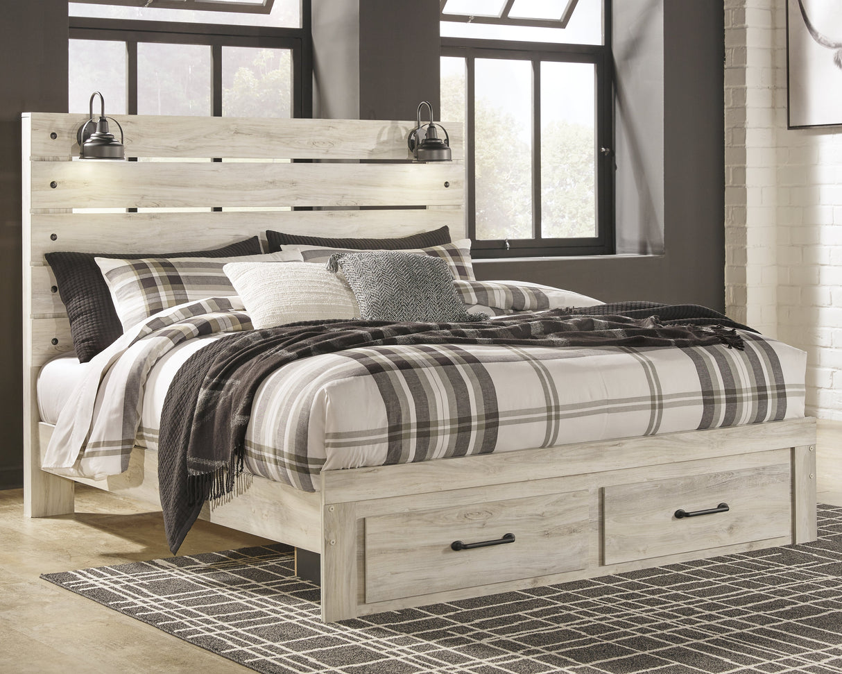 Cambeck Storage Bed, Dresser, Mirror and 2 Nightstands (Bed Size: King)