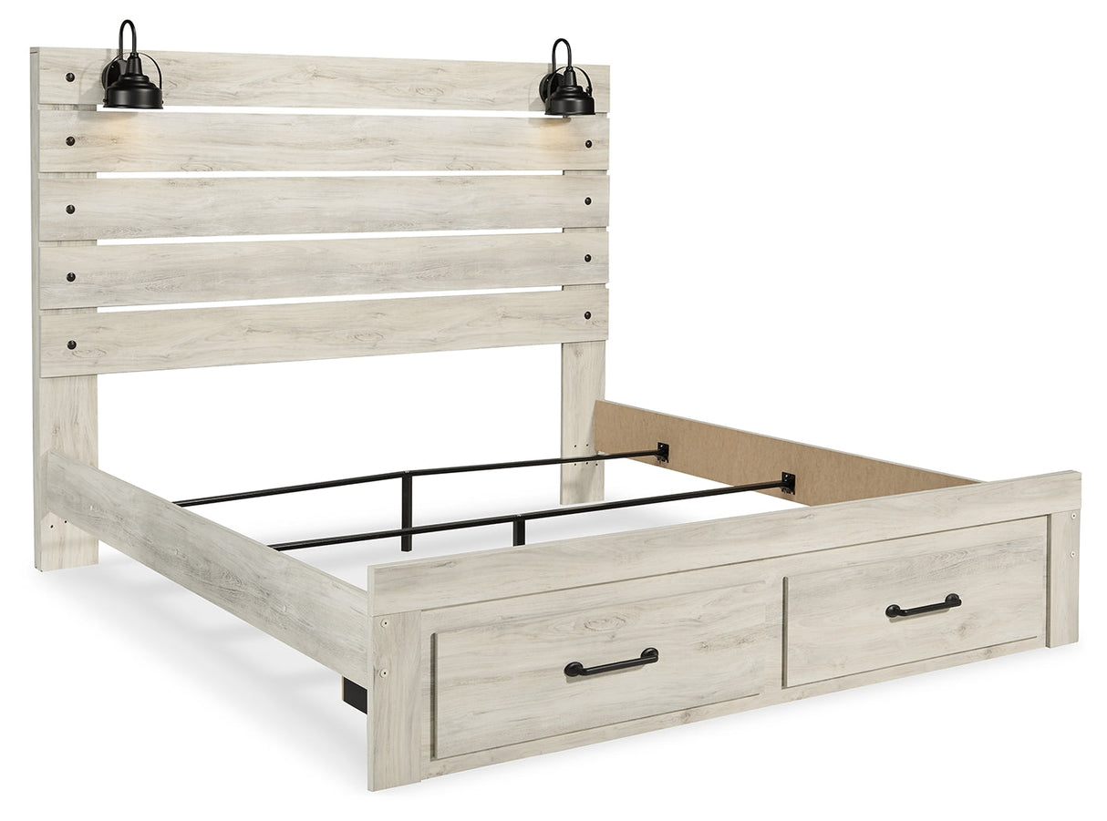 Cambeck Storage Bed, Dresser, Mirror and 2 Nightstands (Bed Size: King)