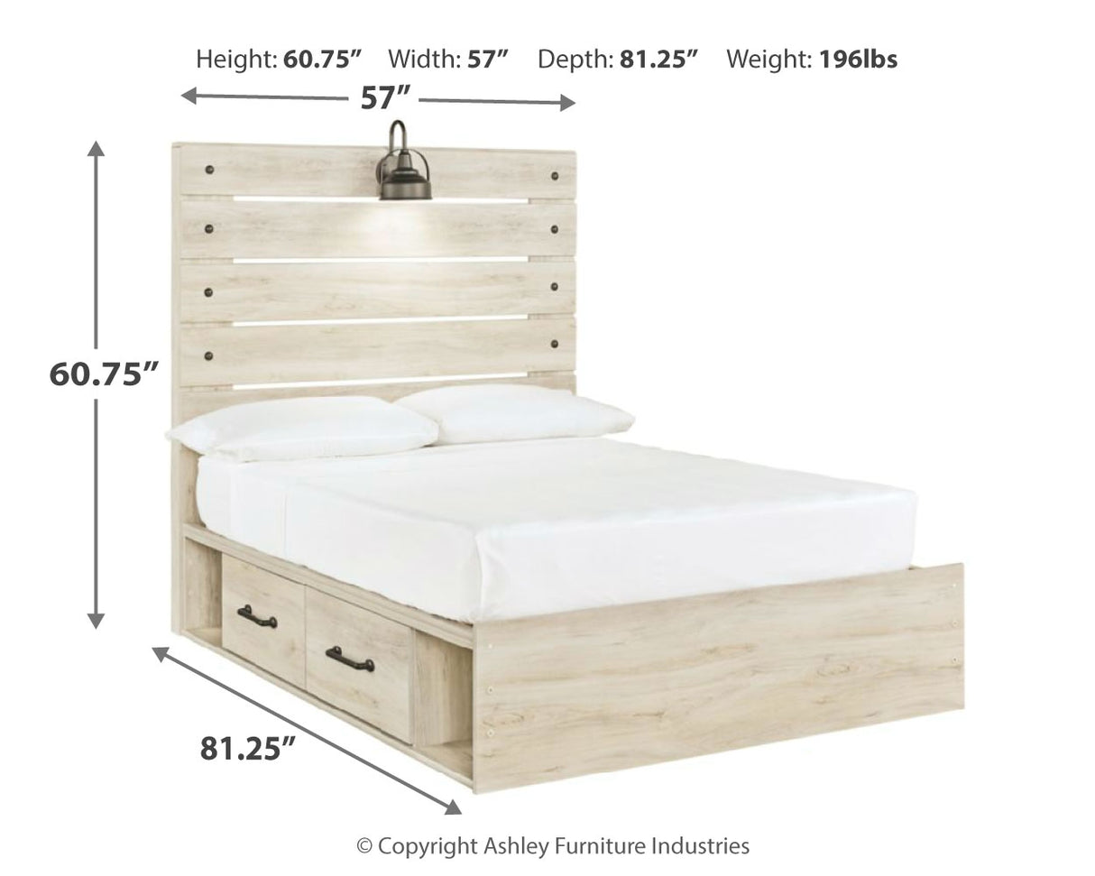 Cambeck Full Panel Bed with 2 Storage Drawers