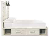 Cambeck Full Panel Bed with Storage, Dresser and Nightstand