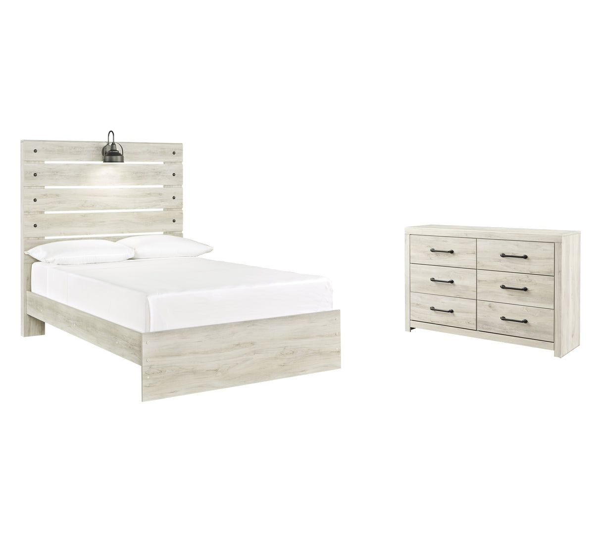 Cambeck 4-Piece Full Panel Bed with Dresser (Dresser, Full Panel Footboard, Full Panel Rails, Full Panel Headboard)