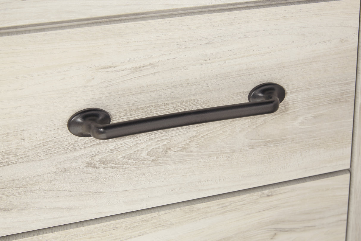 Cambeck 5-Piece King Panel Bed with 2 Storage Drawers with Mirrored Dresser (Dresser, Bedroom Mirror, King Storage Footboard, King Panel Headboard, King Panel Rails)