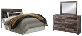 Derekson 3-Piece Queen/Full Panel Headboard with Mirrored Dresser (Queen Panel Headboard, Dresser, Bedroom Mirror)