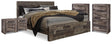 Derekson Queen Panel Storage Bed, 2 Chests and 2 Nightstands