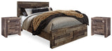 Derekson Queen Panel Storage Bed and 2 Nightstands (Bed Size: Queen)