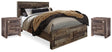 Derekson Queen Panel Storage Bed and 2 Nightstands (Bed Size: Queen)