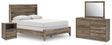 Elbrim Queen Panel Bed, Dresser, Mirror and Nightstand (Bed Size: Queen)