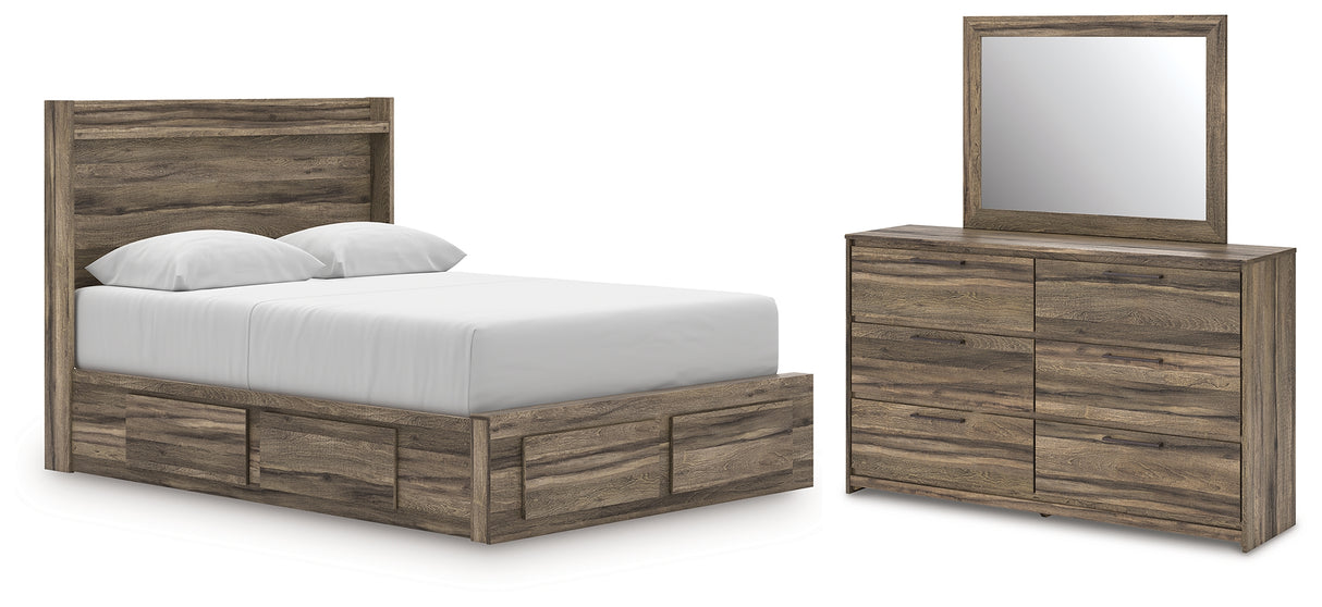 Elbrim Panel Storage Bed, Dresser and Mirror (Bed Size: Queen)