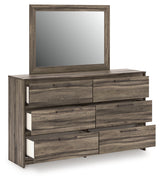 Elbrim Panel Storage Bed, Dresser and Mirror (Bed Size: Queen)