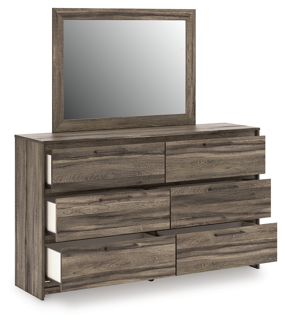 Elbrim Queen Panel Bed, Dresser, Mirror and Nightstand (Bed Size: Queen)