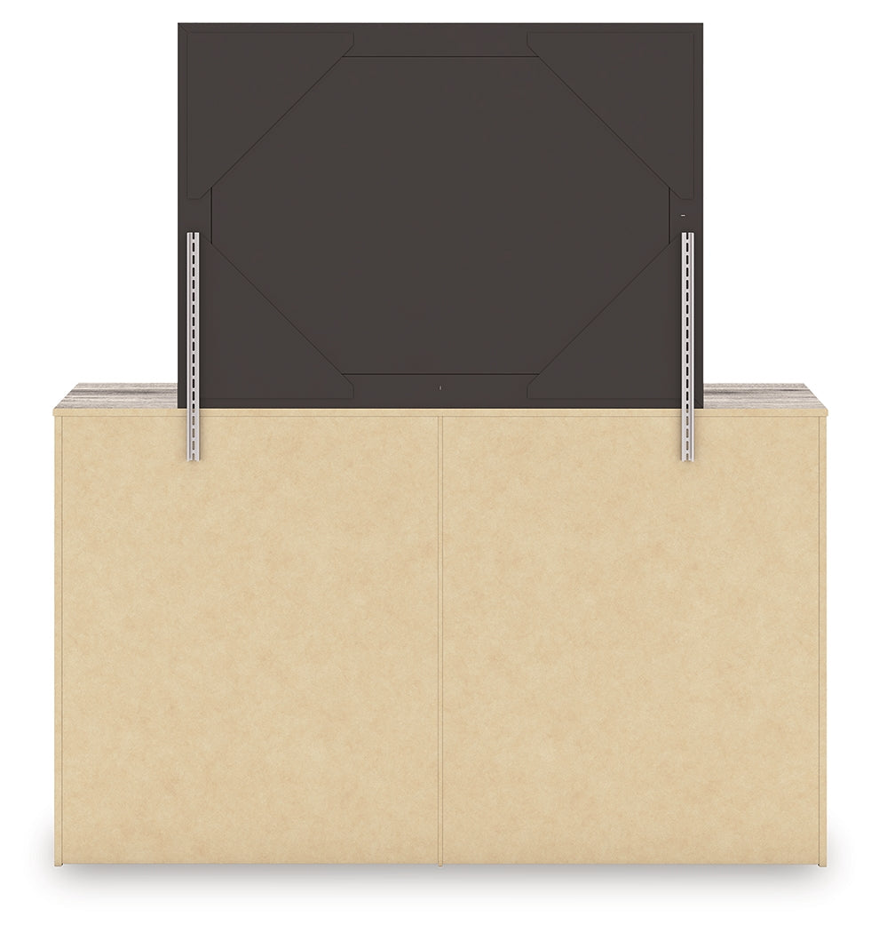 Elbrim Panel Storage Bed, Dresser and Mirror (Bed Size: Queen)