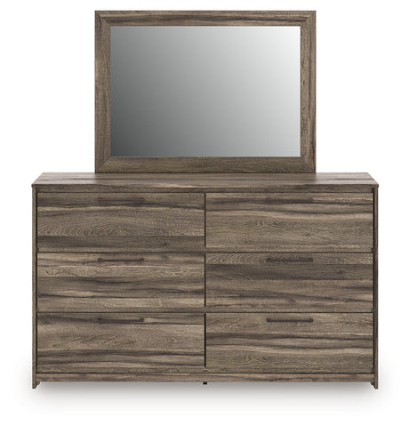 Elbrim Queen Panel Storage Bed, Dresser, Mirror and Nightstand