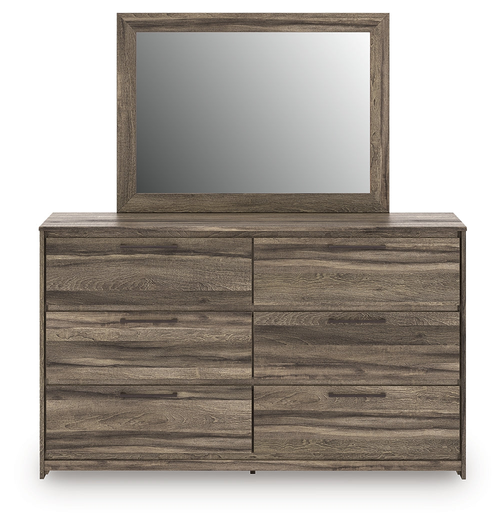 Elbrim Queen Panel Bed, Dresser, Mirror and Nightstand (Bed Size: Queen)