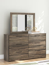 Elbrim Queen Panel Bed, Dresser, Mirror and Nightstand (Bed Size: Queen)