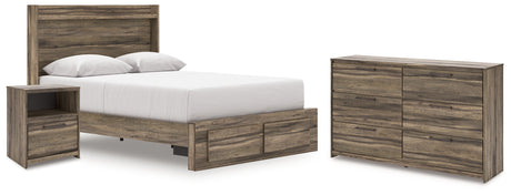 Elbrim Queen Panel Storage Bed, Dresser and Nightstand (Bed Size: Queen)