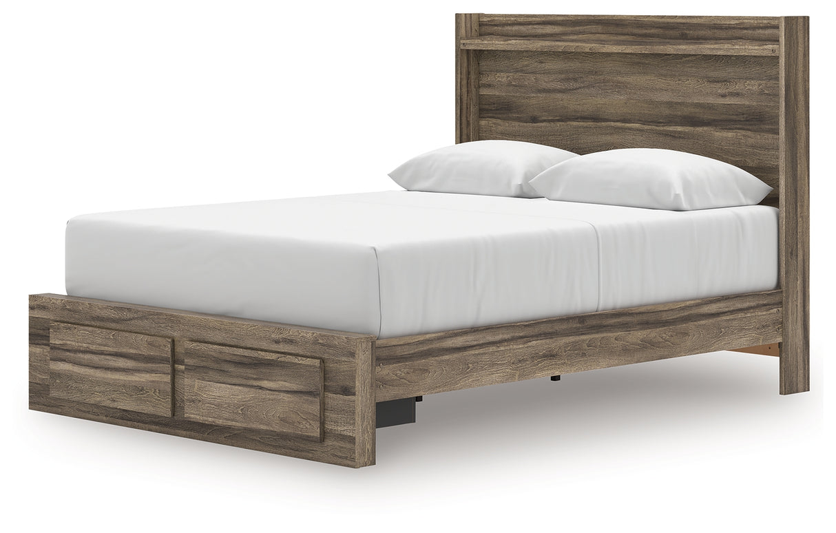 Elbrim Panel Storage Bed, Dresser and Mirror (Bed Size: Queen)